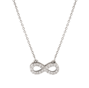 18K Gold and Diamonds Infinity Pendent