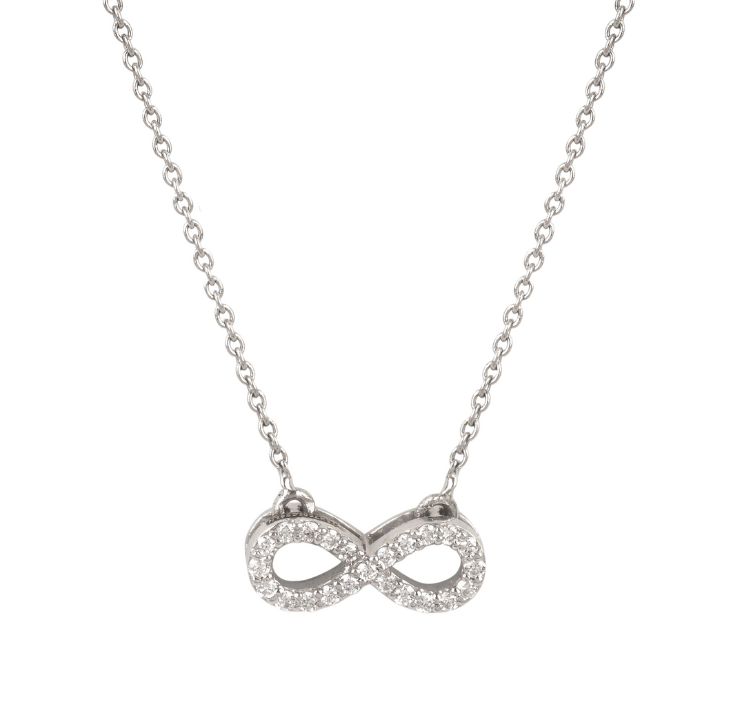 18K Gold and Diamonds Infinity Pendent