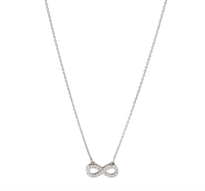 18K Gold and Diamonds Infinity Pendent