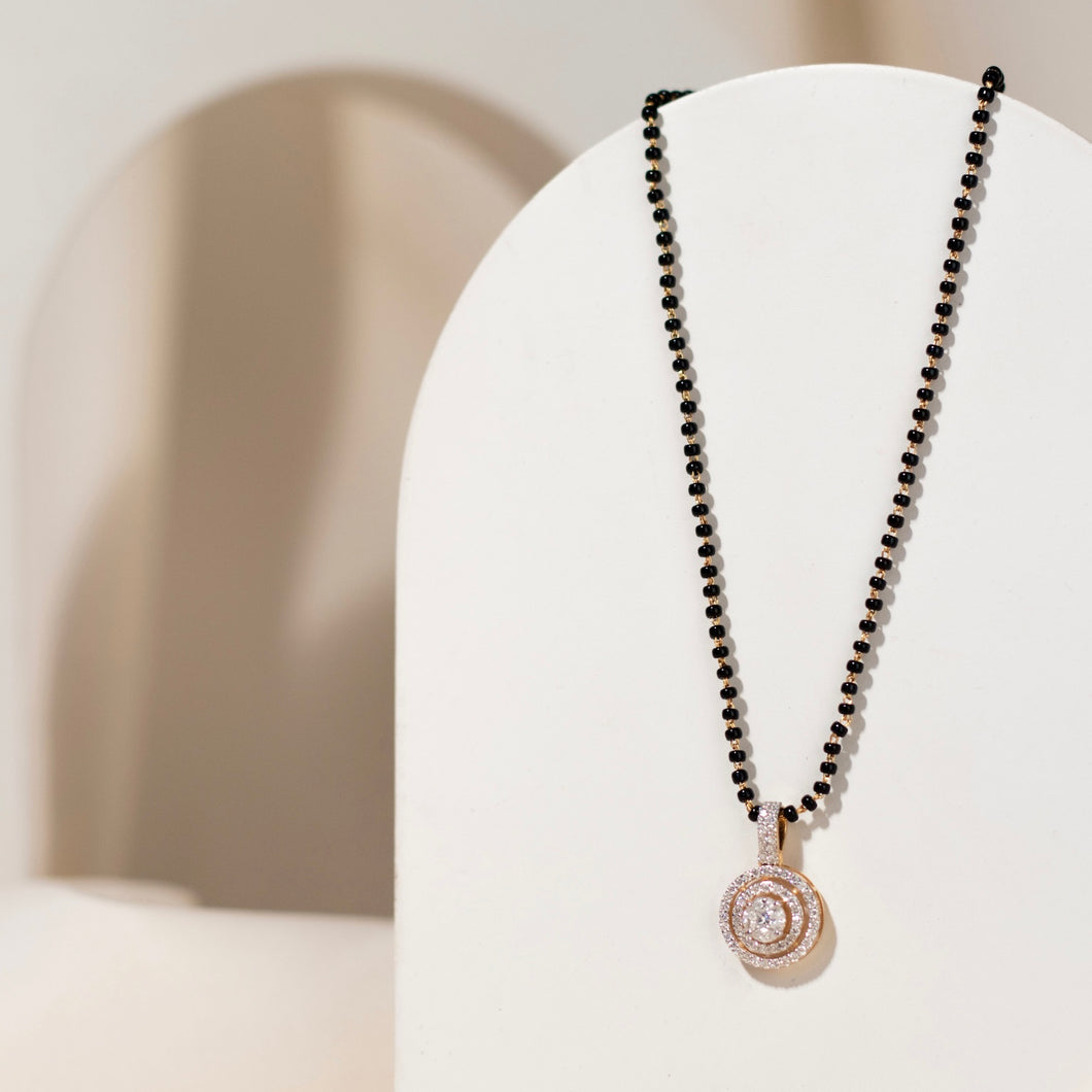 18k Gold and Diamond Concentric Mangalsutra