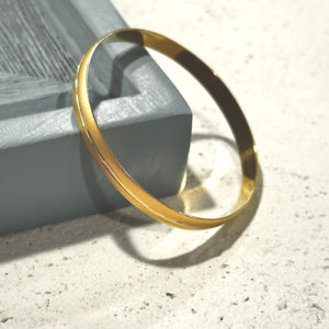 18K Yellow Gold Infant Kada Bangle