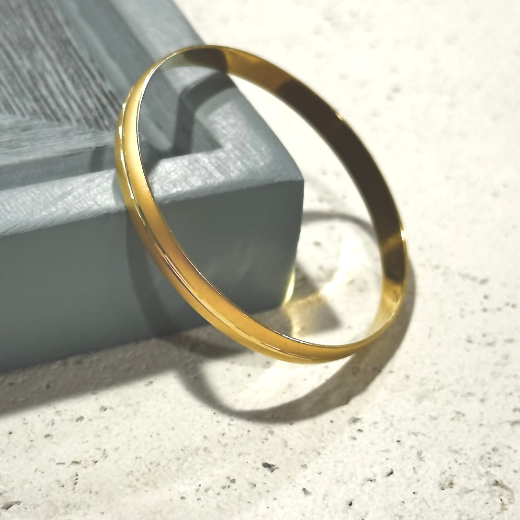 18K Yellow Gold Infant Kada Bangle