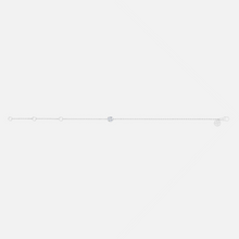 Load image into Gallery viewer, 18K White Gold Bezel Round Solitaire Chain Bracelet
