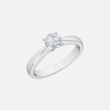 Load image into Gallery viewer, 18K White Gold Round 4-Prong Solitaire Ring
