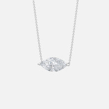 Load image into Gallery viewer, 18K White Gold Marquise Solitaire Pendant
