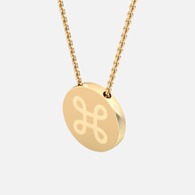 Load image into Gallery viewer, 18K Yellow Gold Loop Disc Pendant
