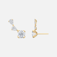 Load image into Gallery viewer, 18K Yellow Gold Loop Crawl Earrings
