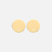 Load image into Gallery viewer, 18K Yellow Gold Loop Disc Cufflink
