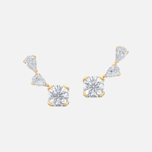 Load image into Gallery viewer, 18K Yellow Gold Loop Crawl Earrings
