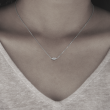 Load image into Gallery viewer, 18K White Gold Marquise Solitaire Pendant
