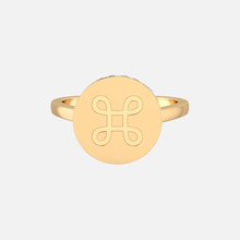 Load image into Gallery viewer, 18K Yellow Gold Loop Disc Ring
