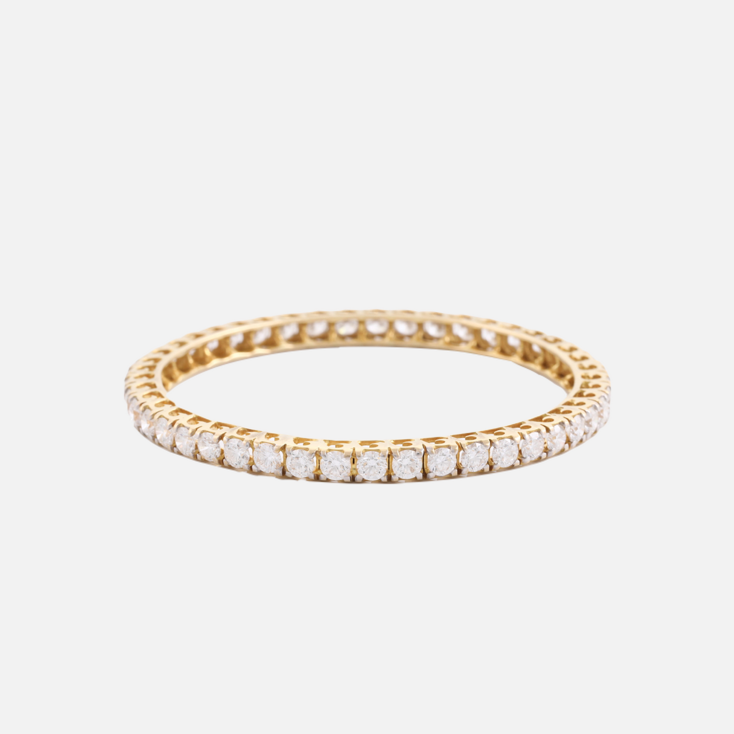 18K Yellow Gold Classic Diamond Patti Bangle