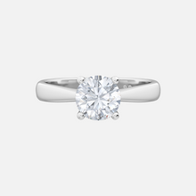 Load image into Gallery viewer, 18K White Gold Round 4-Prong Solitaire Ring
