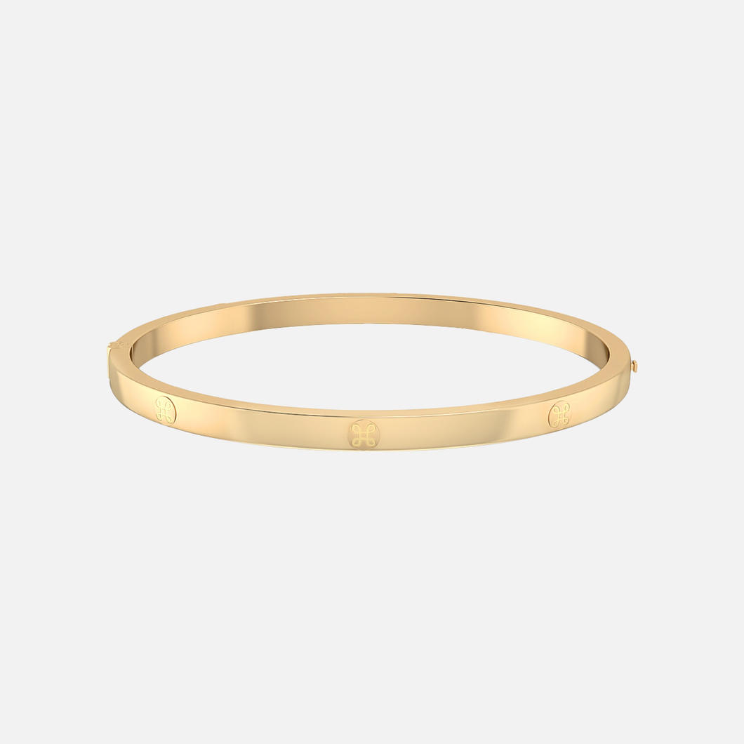 18K Yellow Gold Loop Bold Bangle