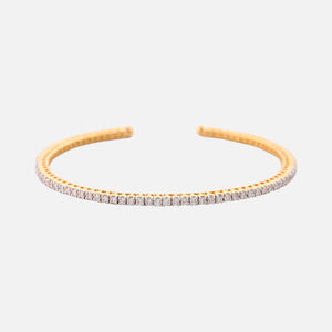 18K Gold Diamond Patti Cuff Bangle